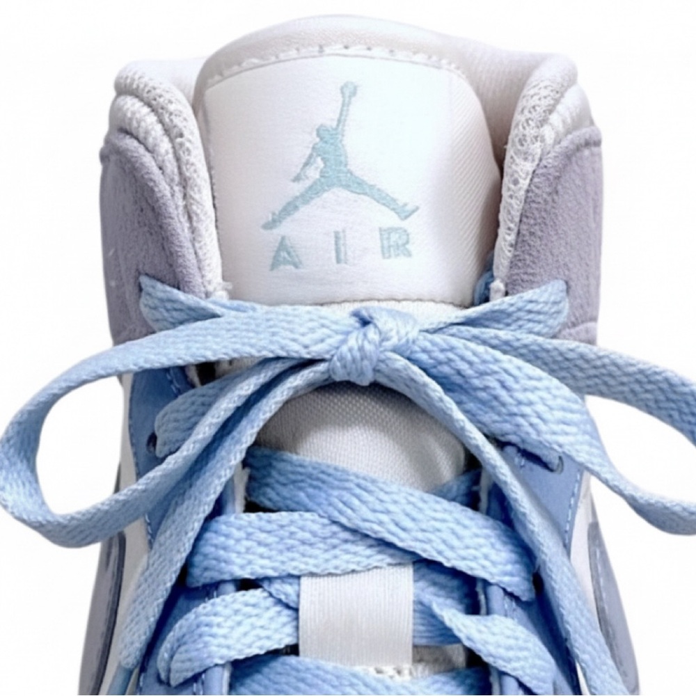 Nike Air Jordan 1 Mid SE Sail Light Blue Mixed Textures DA4666-100 Size 7.5 - Picture 2 of 10